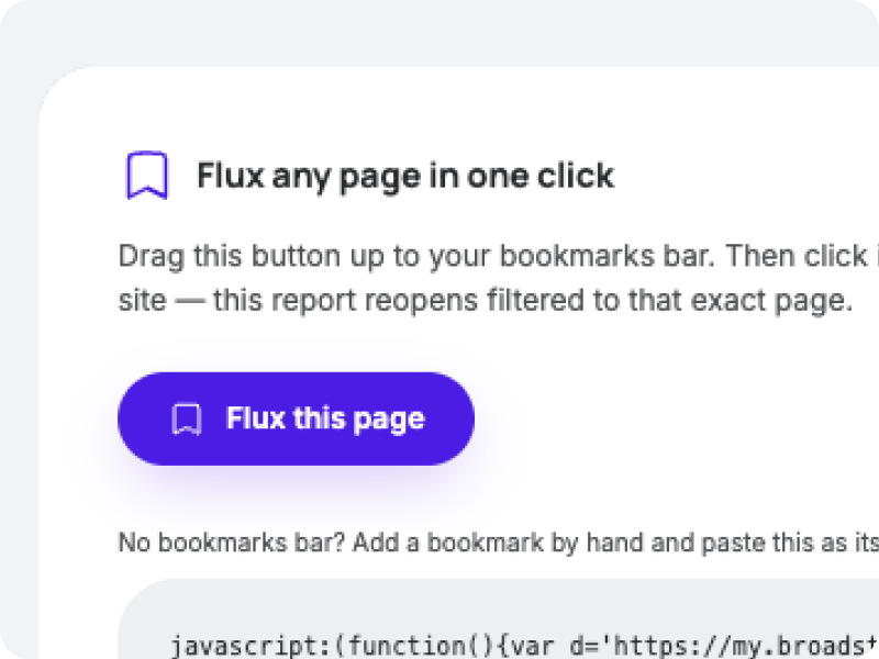 Flux Bookmarklet